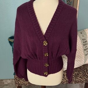 FARM Rio Knit Cardigan - Burgundy